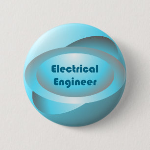 Electrical Engineer Blue 6 Cm Round Badge