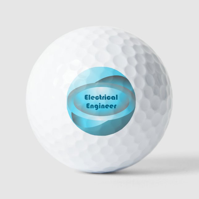 Electrical Engineer Blue Golf Balls (Front)