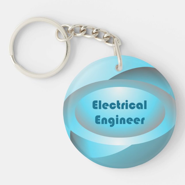 Electrical Engineer Blue Key Ring (Front)