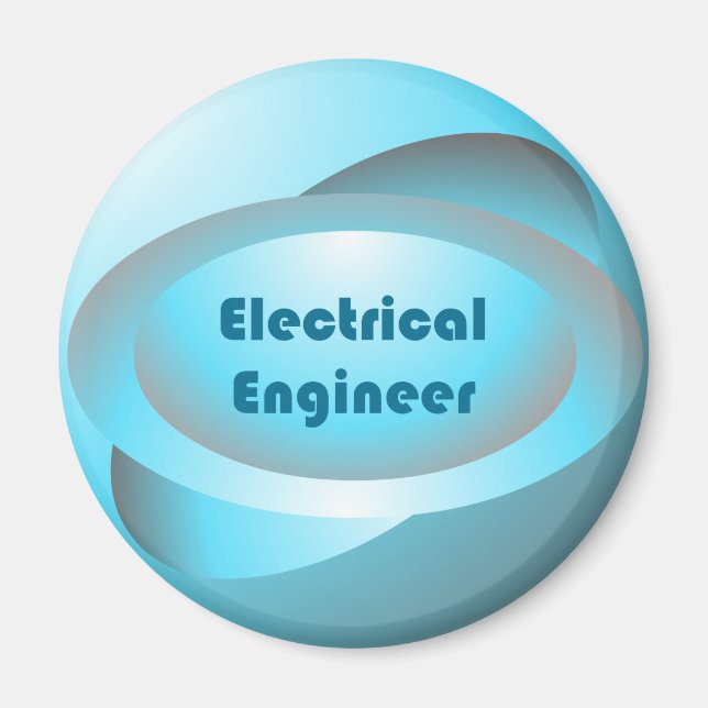 Electrical Engineer Blue Magnet (Front)