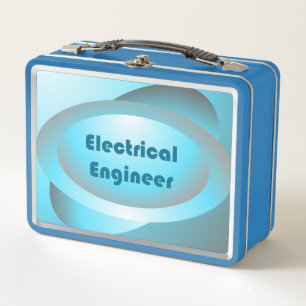 Electrical Engineer Blue Metal Lunch Box