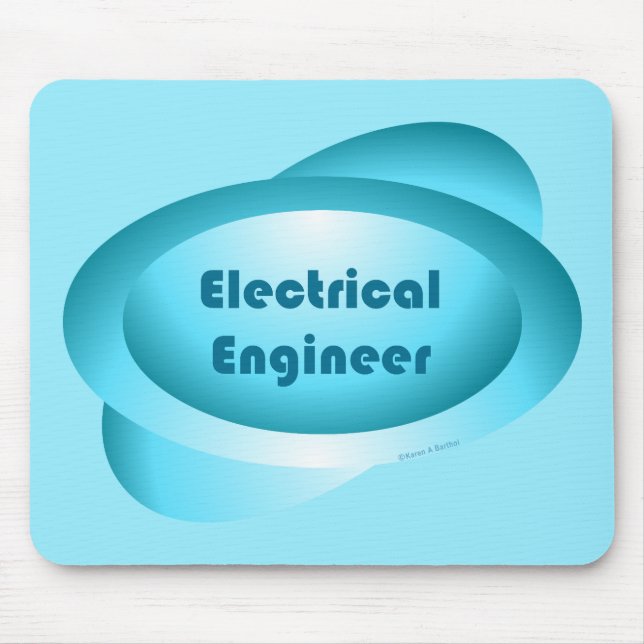 Electrical Engineer Button Mouse Mat (Front)