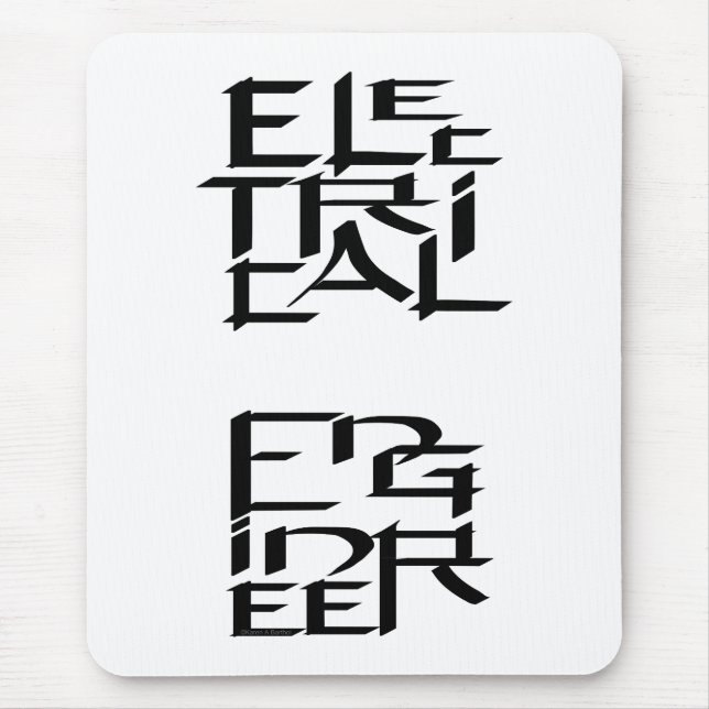 Electrical Engineer Character Mouse Mat (Front)