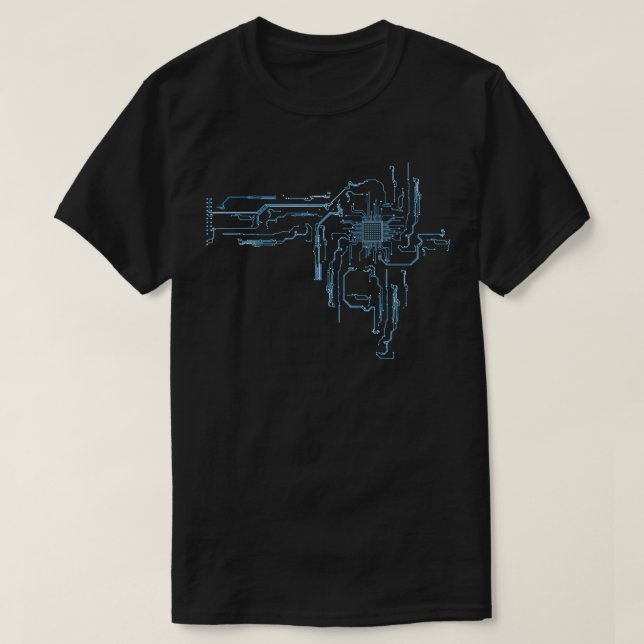 Electrical Engineer Computer CPU Core Circuit Boar T-Shirt (Design Front)