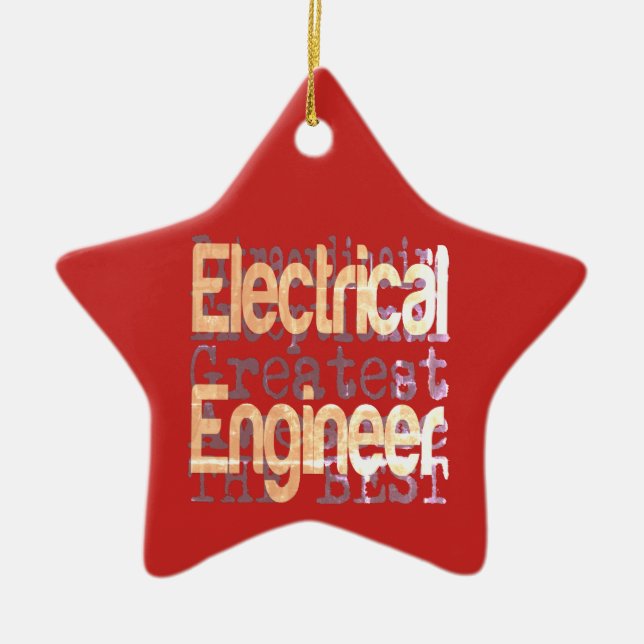 Electrical Engineer Extraordinaire Ceramic Tree Decoration (Front)
