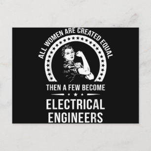 Electrical Engineer For Women Are Created Equal Holiday Postcard