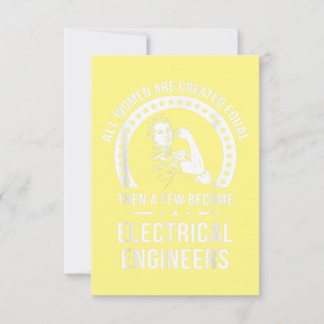 Electrical Engineer For Women Are Created Equal Thank You Card (Front)