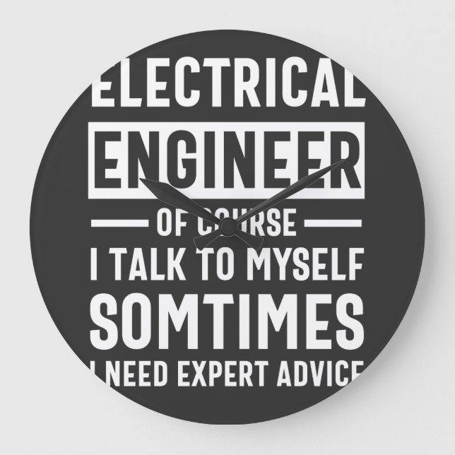 Electrical engineer large clock (Front)