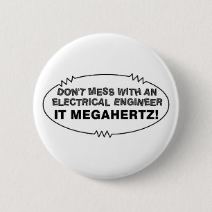 Electrical Engineer Megahertz Oval 6 Cm Round Badge