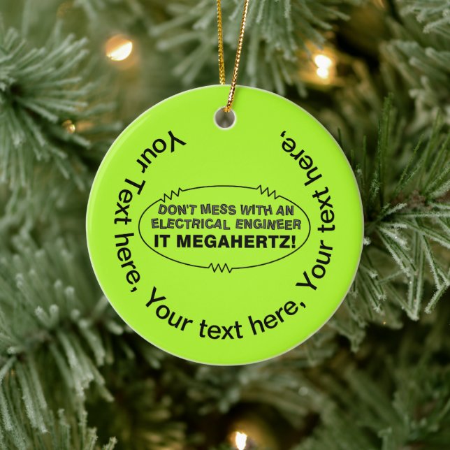 Electrical Engineer Megahertz Oval Ceramic Tree Decoration (Tree)