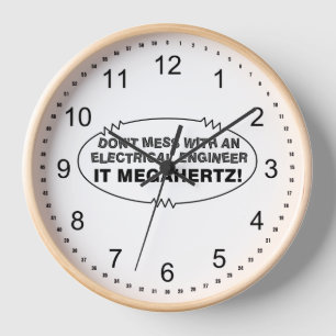 Electrical Engineer Megahertz Oval Clock