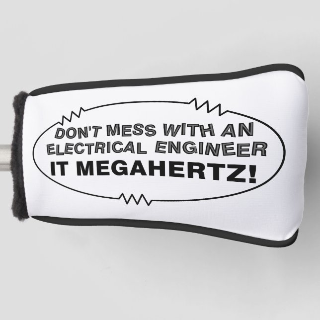 Electrical Engineer Megahertz Oval Golf Head Cover (Front)