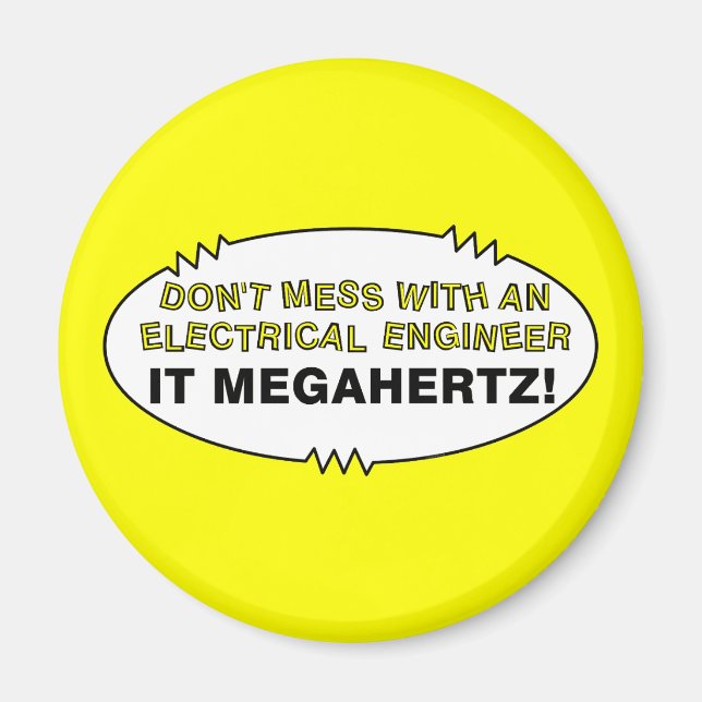 Electrical Engineer Megahertz Oval Magnet (Front)