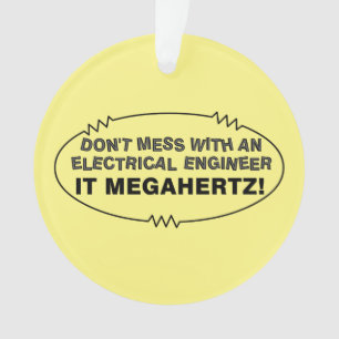 Electrical Engineer Megahertz Oval Ornament