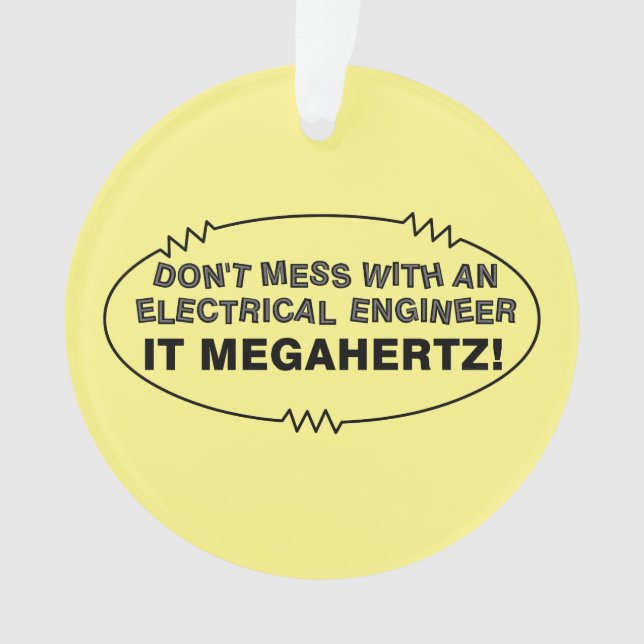 Electrical Engineer Megahertz Oval Ornament (Front)