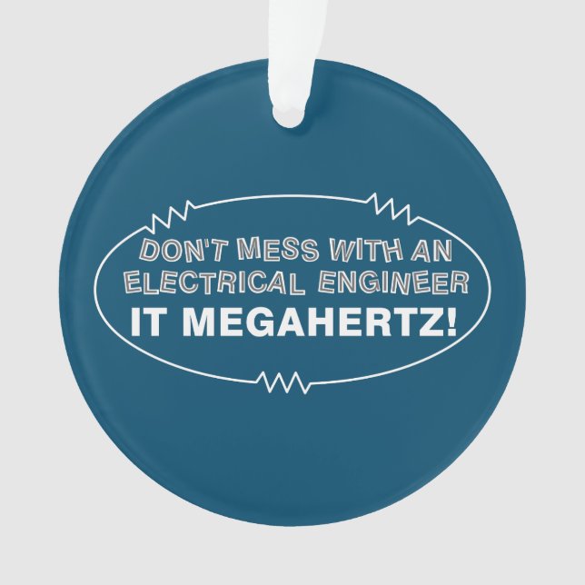 Electrical Engineer Megahertz Oval Ornament (Front)