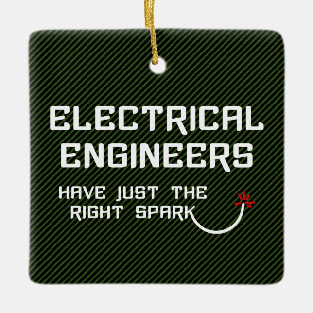 Electrical Engineer Right Spark Ceramic Ornament (Front)