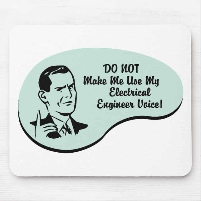 Electrical Engineer Voice Mouse Mat (Front)
