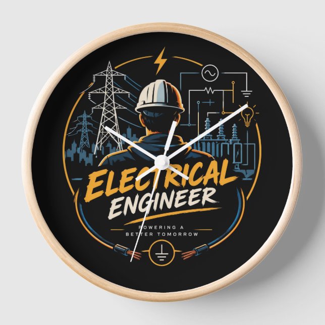 Electrical Engineer Wall Clock (Front)