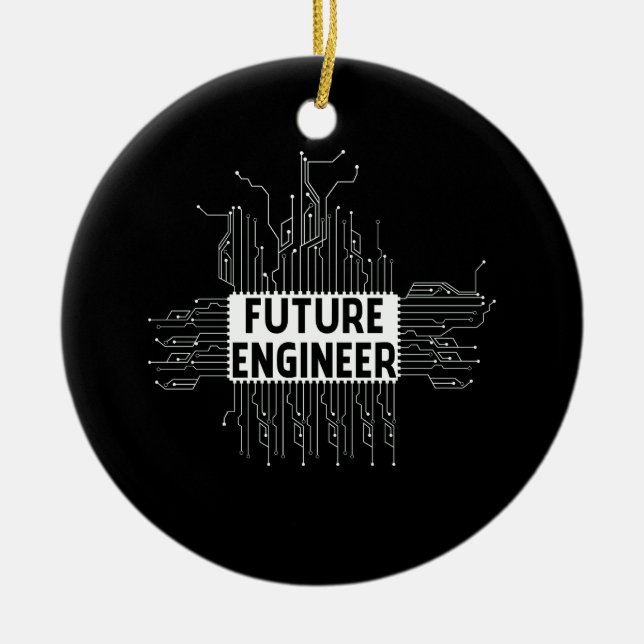 Electrical Engineering Circuit Kids Future Enginee Ceramic Tree Decoration (Front)