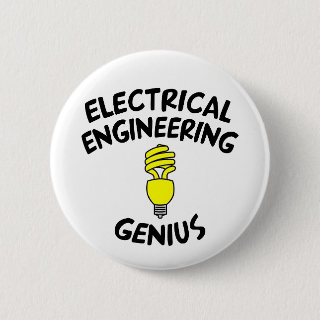 Electrical Engineering Genius 6 Cm Round Badge (Front)