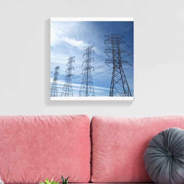 Electrical Giants Canvas Print (Insitu(LivingRoom))