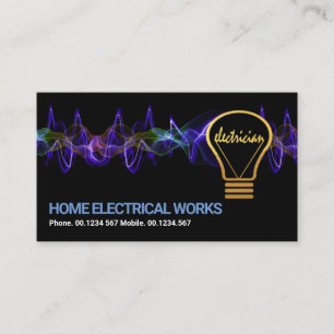 Electrical Lightning Creative Electrician Bulb Business Card