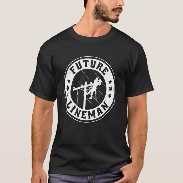 Electrical Lineman Future Lineman Profession T-Shirt (Front)