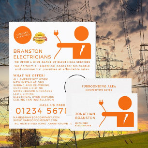 Electrical Man, Electrician Business Card