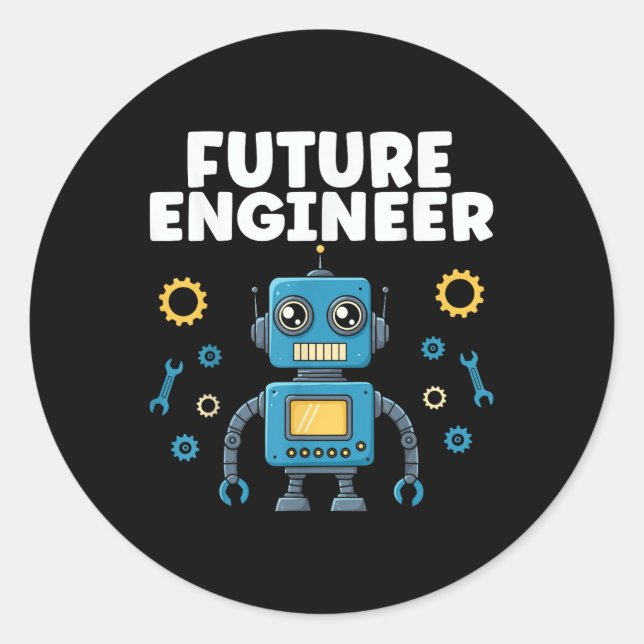 Electrical Mechanical Engineering Future Engineer  Classic Round Sticker (Front)
