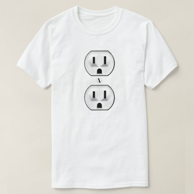 Electrical Outlet Costume For Electricians T-Shirt (Design Front)