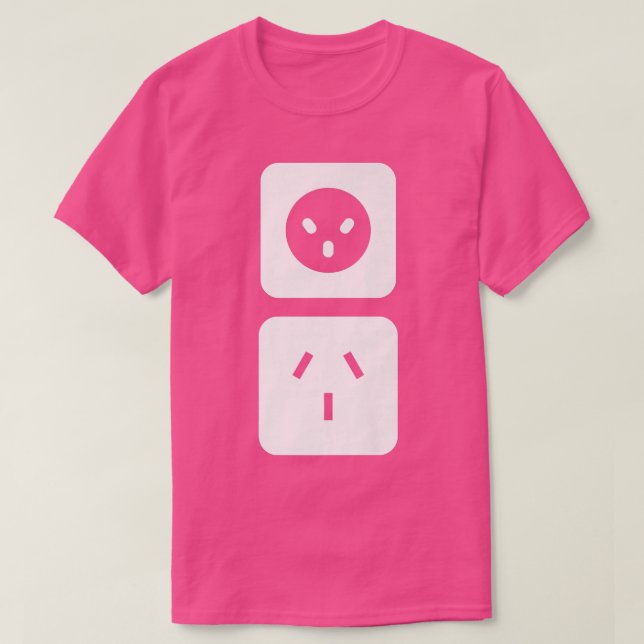 Electrical Outlet Plug And Socket Couples Costume  T-Shirt (Design Front)