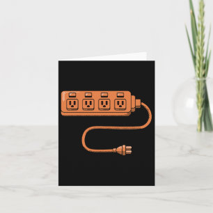 Electrical Outlet Plug And Socket Couples Hallowee Card
