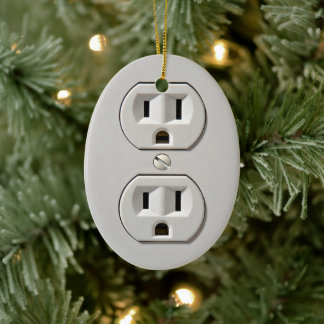 Electrical Outlet Plug-in Ceramic Tree Decoration