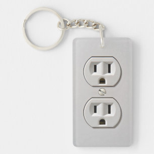 Electrical Outlet Plug-in Key Ring