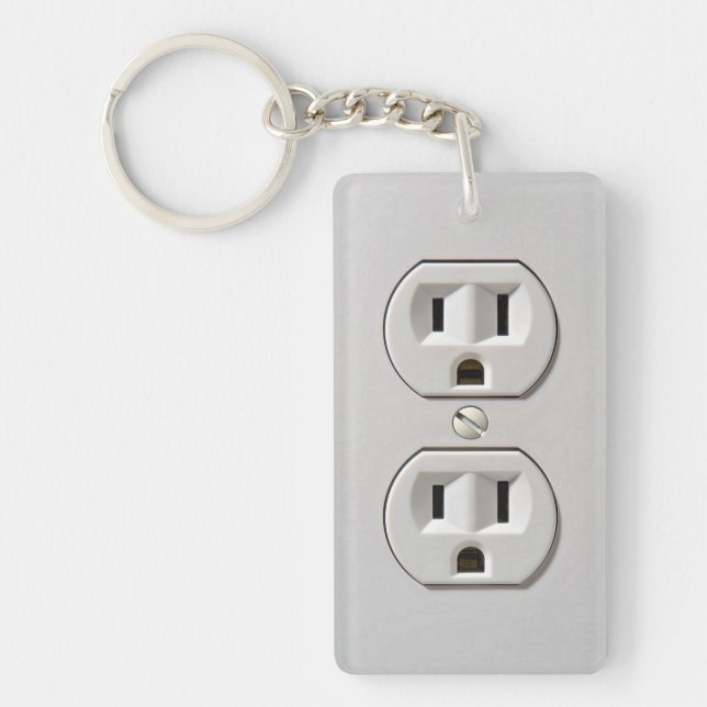 Electrical Outlet Plug-in Key Ring (Front)