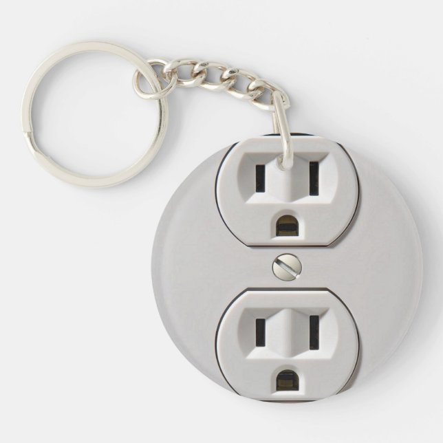 Electrical Outlet Plug-in Key Ring (Front)