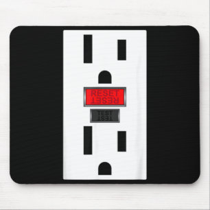 Electrical Outlet Socket Funny Halloween Mouse Mat