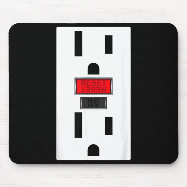 Electrical Outlet Socket Funny Halloween Mouse Mat (Front)