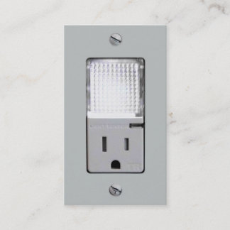 Electrical Outlet with Night Light Business Card