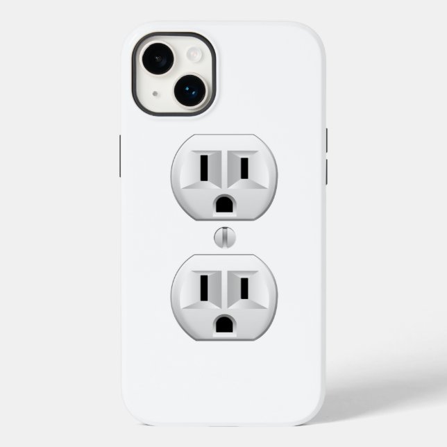 Electrical Plug Click to Customise Colour Decor Case-Mate iPhone Case (Back)