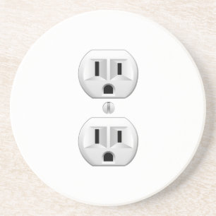 Electrical Plug Click to Customise Colour Decor Coaster