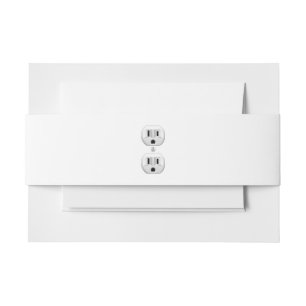 Electrical Plug Click to Customise Colour Decor Invitation Belly Band