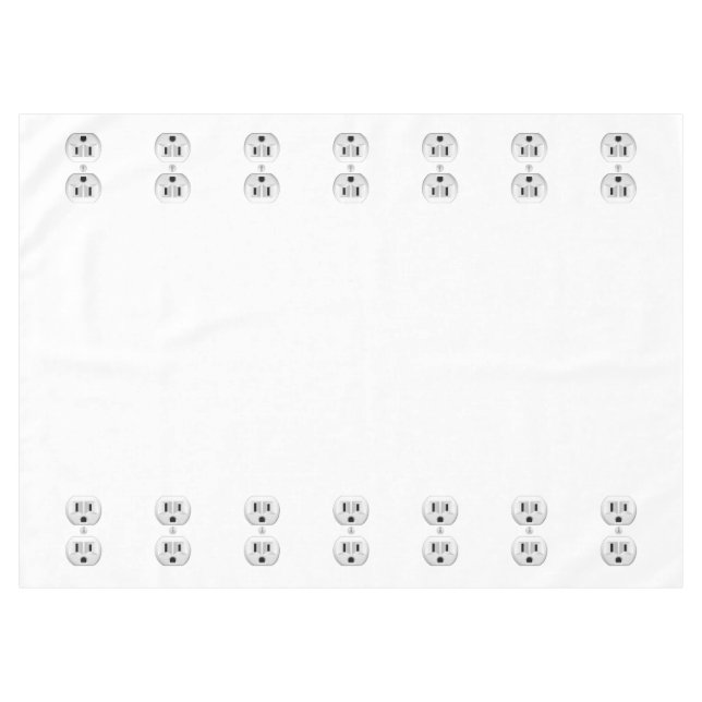 Electrical Plug Click to Customise Colour Decor Tablecloth (Front (Horizontal))