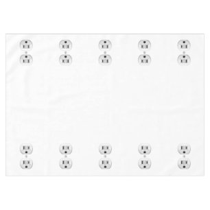 Electrical Plug Click to Customise Colour Decor Tablecloth