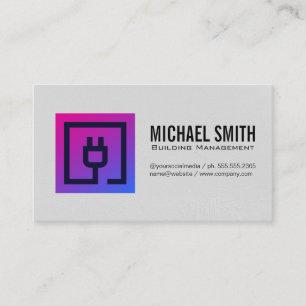 Electrical Plug   Electrician Logo Business Card