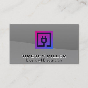 Electrical Plug Icon   Electrician Business Card