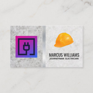 Electrical Plug Icon   Hardhat Business Card
