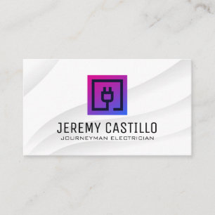 Electrical Plug Logo   Power   Tech Business Card