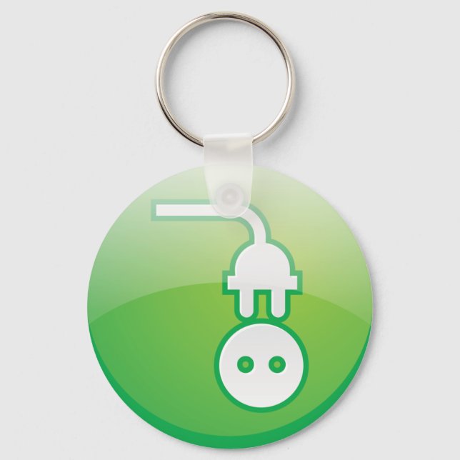 Electrical Plug Symbol Keychain (Front)
